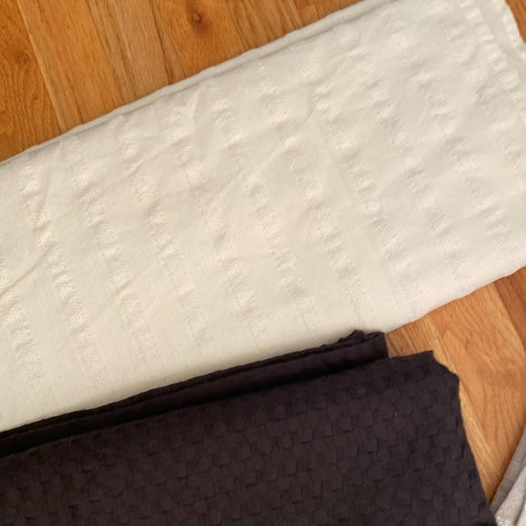 3 Linen Cotton Shower Curtains New - Picture 2 of 10